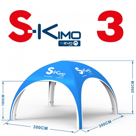 Tente gonflable publicitaire ultra-résistante et pratique à transporter - S-KIMO 3x3 - Référence SKIMO3_0