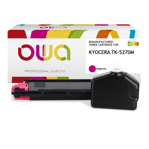 TONER REMANUFACTURÉ OWA - STANDARD - MAGENTA - POUR KYOCERA TK-5270M