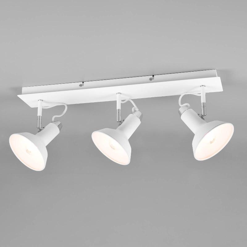 TRIO LIGHTING PLAFONNIER AVEC SPOTS ROXIE ORIENTABLE 3FLG. BLANC MAT