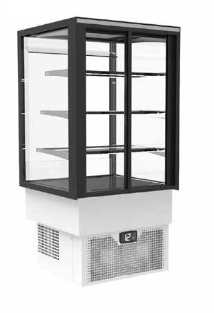 Vitrine réfrigérée SELF-SERVICE encastrable positive Ventilée 4 faces vitrées 600mm Integra Drop-in Sayl_0