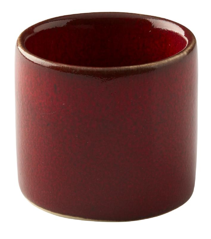POT À SAUCE ROND ROUGE GRÈS Ø 5 CM GRES COULEUR PRO.MUNDI