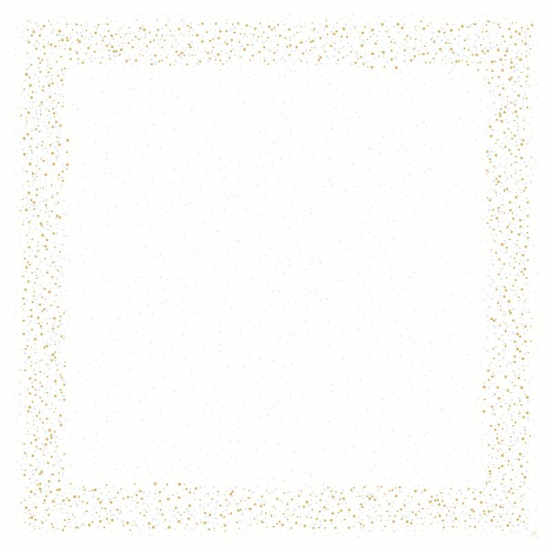 SURNAPPE BLANC NON TISSÉ 84X84 CM GOLDEN STARDUST BLANC DUNI (20 PIÈCES)