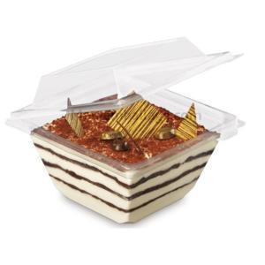 50 BOÎTES SALADE CARRÉES AVEC COUVERCLE CHARNIÈRE 1000 ML