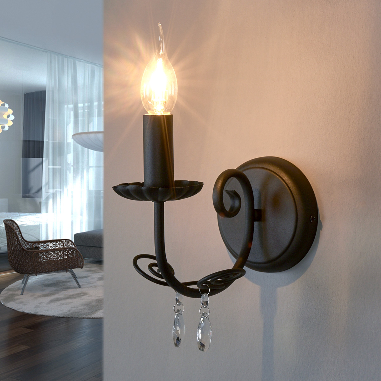 LINDBY APPLIQUE SOPHINA EN FORME DE LUSTRE