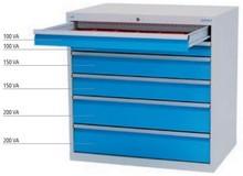 Armoire d'atelier à tiroirs T 736 - 1005 x 736 x 1019 mm - 6 tiroirs avec façades 50 mm, charge jusqu'à 100 kg_0