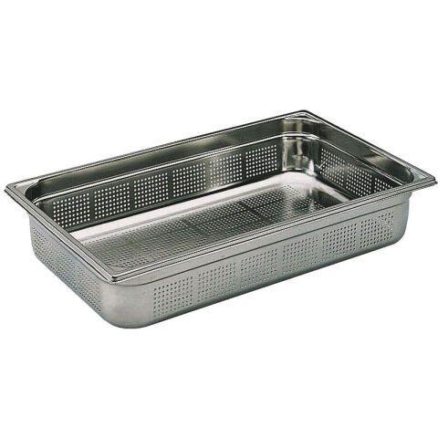 BAC GASTRONORME PERFORÉ INOX - SANS ANSE - GN 2/3 PROFONDEUR 10 CM