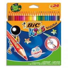 BIC ETUIS CARTON DE 24 CRAYONS DE COULEUR 17,5CM ASSORTIS EVOLUTION