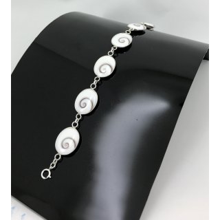 BRACELET OEIL DE SAINTE LUCIE ET ARGENT 92.5 - GROS OVALES