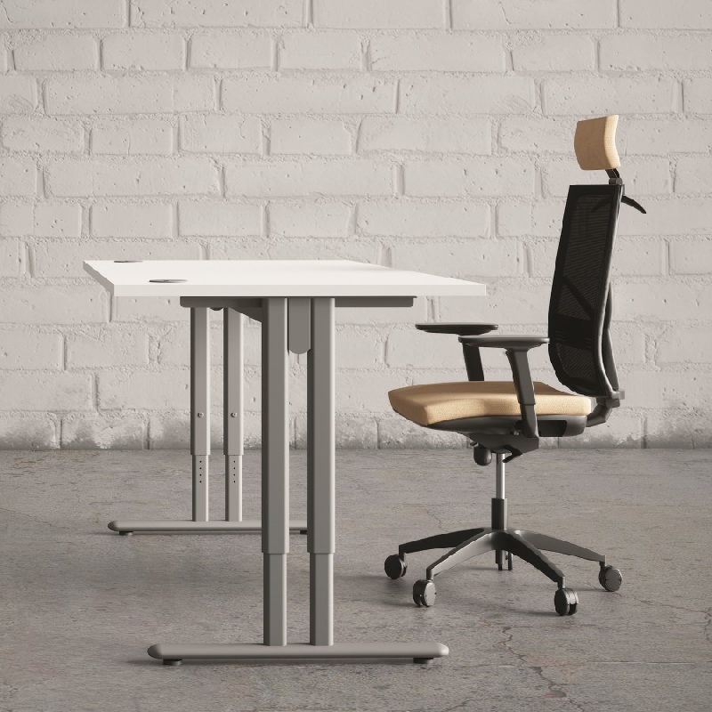 Bureau droit réglable en hauteur - gamme ESSENTIEL - fabriqué en France - marque Buronomic_0
