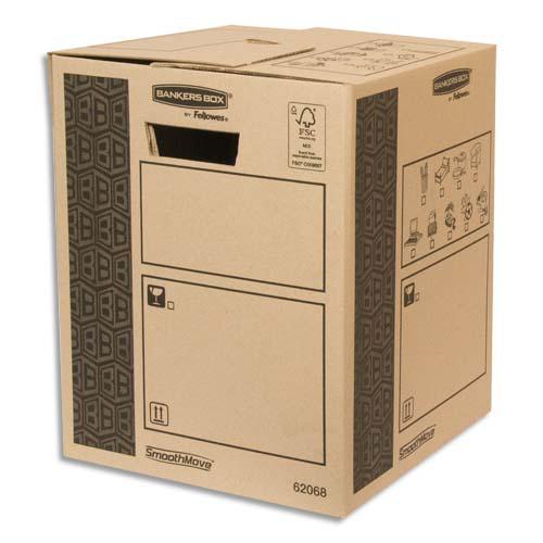 CAISSE MULTI-USAGE BANKERS BOX - 30 X 37 X 30 CM - MONTAGE AUTOMATIQUE - 100% RECYCLE ET RECYCLABLE - LOT DE 10