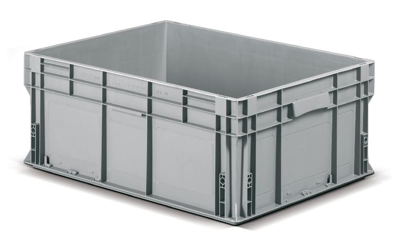 Caisse plastique 800x600 athéna grise 130 litres_0