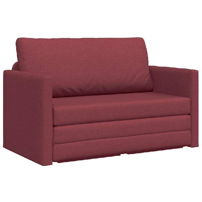 Canapé-Lit 110cm Bordeaux tissu Modèle Rermontel - 8721158716149_0