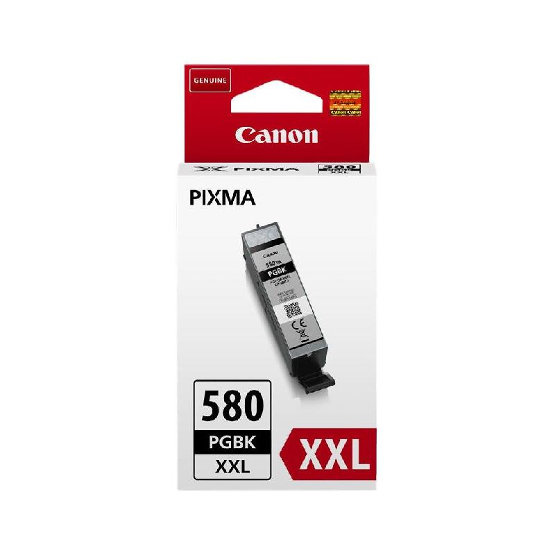 CARTOUCHE D'ENCRE AUTHENTIQUE GRANDE CAPACITE CANON PGI-580 PGBK XXL  (1970C001) - NOIR