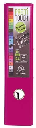 CLASSEUR À LEVIER CARTONNÉ EXACOMPTA PREM TOUCH A4 MAXI - DOS 8 CM FUCHSIA
