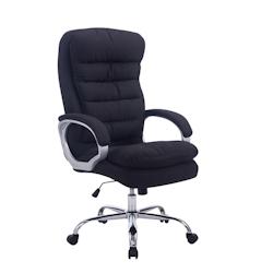 CLP Fauteuil de bureau XXL Vancouver Tissu Noir - noir textile 191692401_0