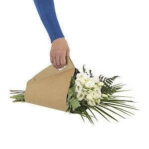 CÔNE KRAFT AVEC POIGNÉE POUR BOUQUET