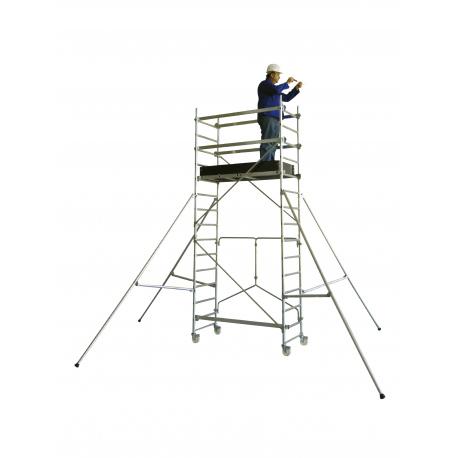 Echafaudages roulants aluminium T-one 155 base pliante plancher 0,70m Tubesca-Comabi | 22401516_0