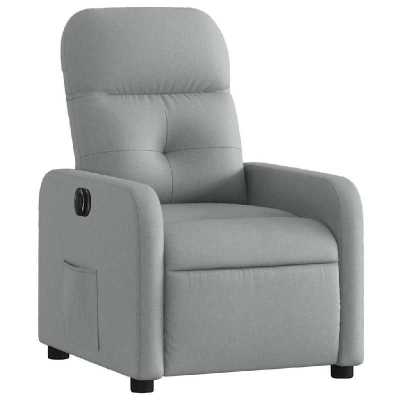 Fauteuil inclinable électrique Gris clair Tissu Modèle Xerviora - 8721012220065_0
