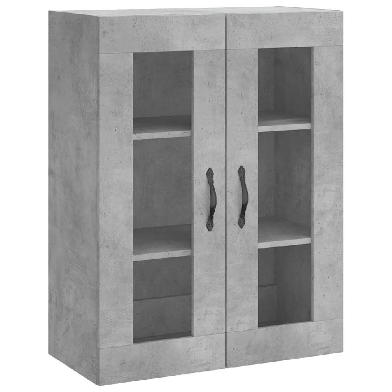 Helloshop26 - Armoire murale rangement design moderne 69,5 x 34 x 90 cm en bois d'ingénierie gris béton 02_0049296 - gris verre 3000235771239_0