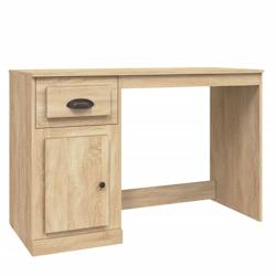Helloshop26 - Bureau table poste de travail meuble d'ordinateur informatique étude avec tiroir chêne sonoma 115 x 50 x 75 cm bois 02_0023449 - 30002_0