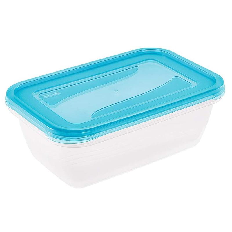 Keeeper - Lot de 2 boîtes repas, 3,3 litres chacune, modèle Fredo Fresh, bleu transparent - bleu plastique KEE208_0