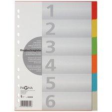 LOT DE 13 - INTERCALAIRES EN CARTON, A4, 6 TOUCHES, 6 COULEURS