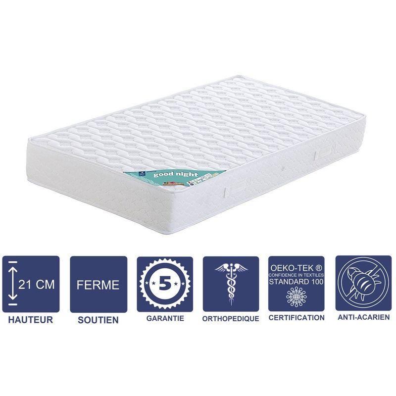 Lot De 2 Matelas 70x190 X 21 Cm 2 Aleses 2 Oreillers Visco Ferme Aertech 35 Kg M3 Hr Derniere Generation Tres Respirant Literie Julien Comparer Les