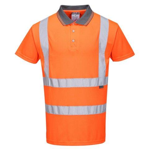 LOT DE 2 - PORTWEST RT22 POLO HAUTE VISIBILITÉ RIS ORANGE - TAILLE L