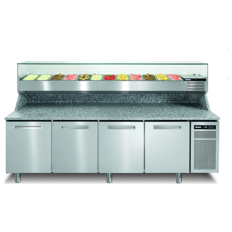 Meuble à pizzas 4 adossé Afinox PZSPR+840I_0