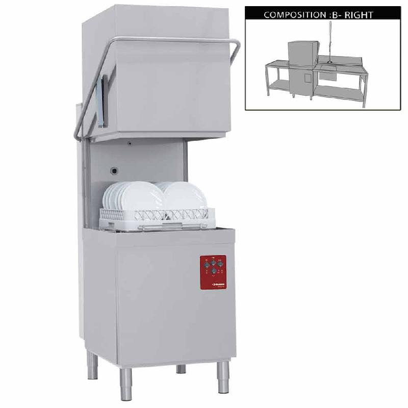 Pack lave vaisselle a capot pro fast wah : table de prelavage droit... - PDK7/6/B-D_0