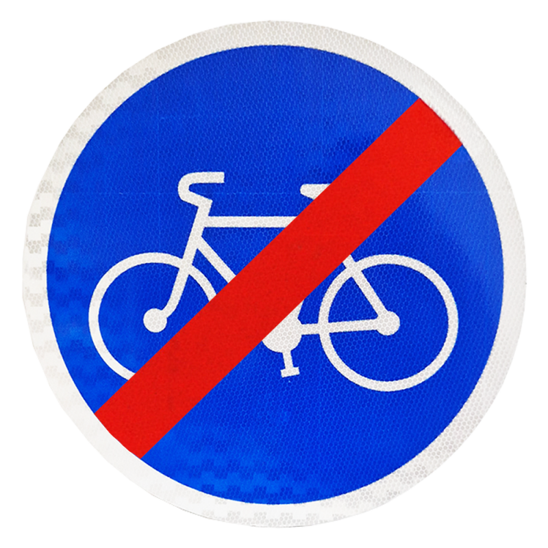 Panneau B40 - Fin de piste cyclable obligatoire - WP Signalisation - Haute durabilité_0