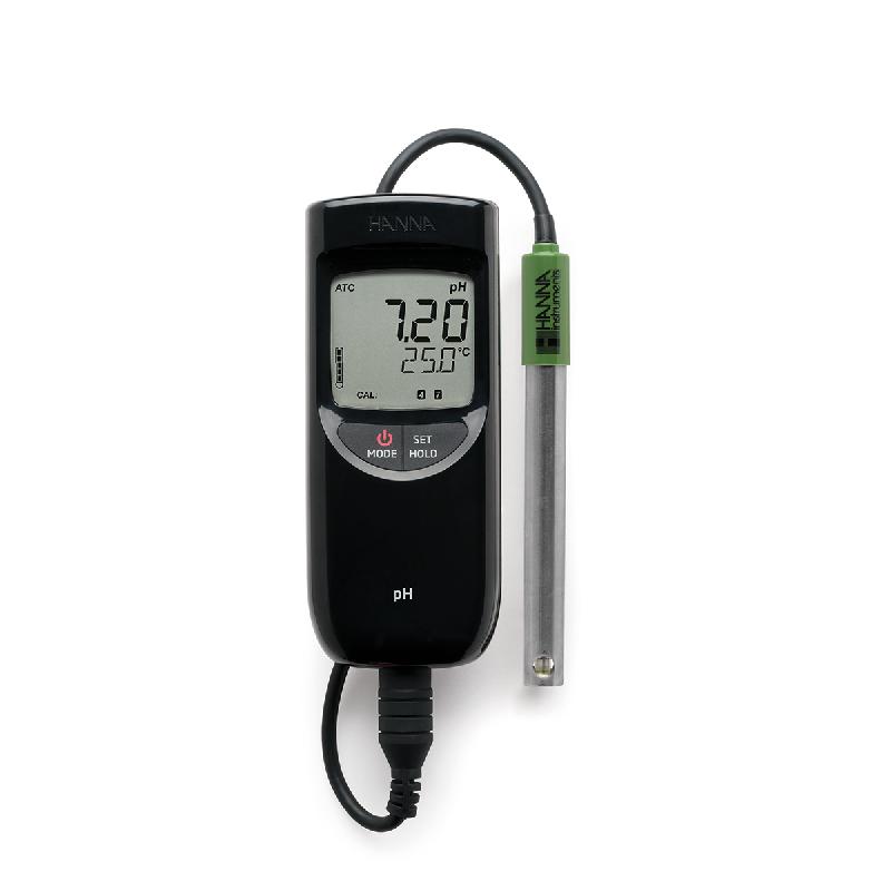 PH-mètre compact et étanche - HI991001 - Alliage titane, écran LCD, électrode HI12963 intégrée_0