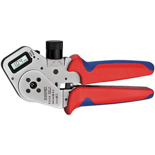 PINCE À SERTIR 4 POINTS - POUR CONTACTS TOURNÉS - ECRAN NUMÉRIQUE - KNIPEX