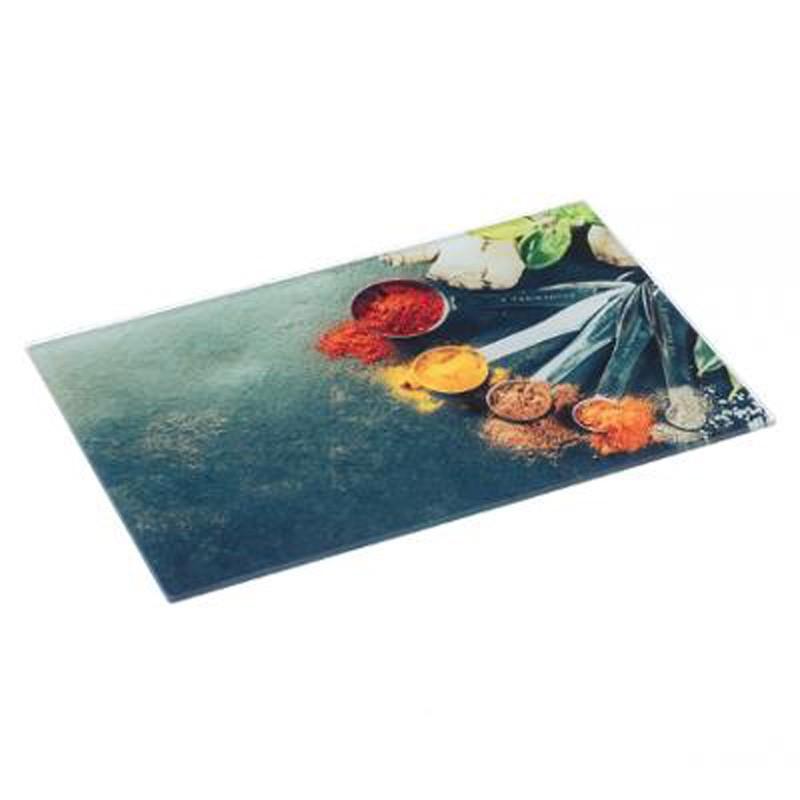Planche à découper en verre anti-rayures - 30x40cm multicolore - Paris Prix_0