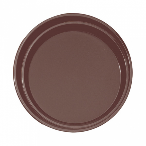 PLATEAU DE BAR ANTIDÉRAPANT ROND EN FIBRE MARRON 40 CM - AZ BOUTIQUE - BAR