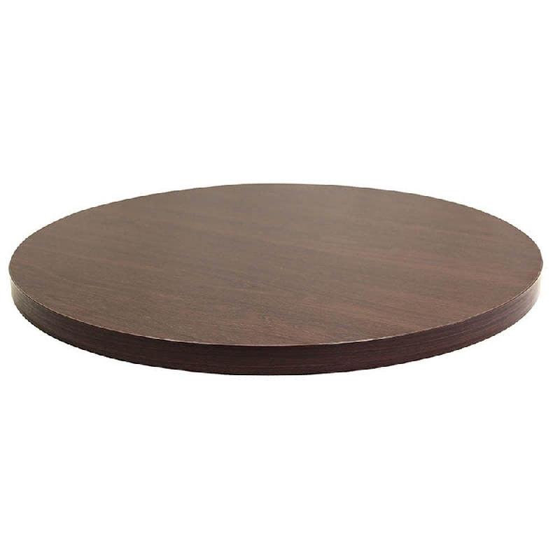 Plateau rond de table d'intérieur Tavola Ø110cm stratifié wengé_0