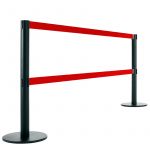 POTEAU À DOUBLE SANGLE RÉTRACTABLE