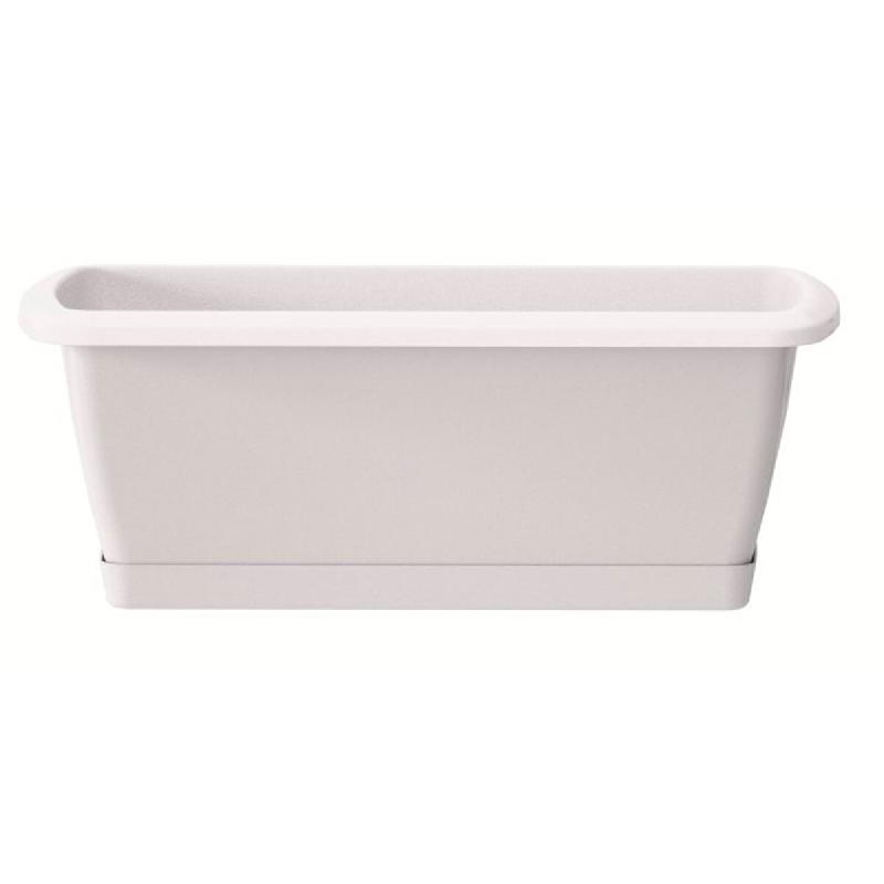 Prosperplast - Jardinière avec support 78,6x18,4x14,5 cm Respana Set, blanche - blanc plastique ZA1726_0