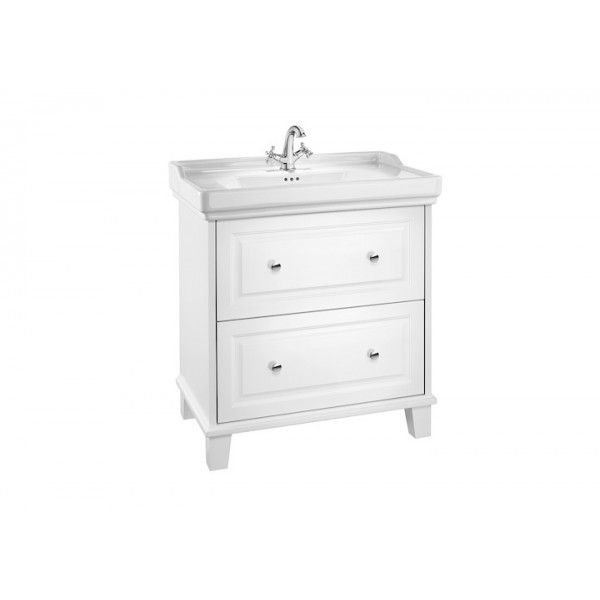 MEUBLE 2 TIROIRS ET LAVABO BLANC UNIK CARMEN- ROCA A851369415
