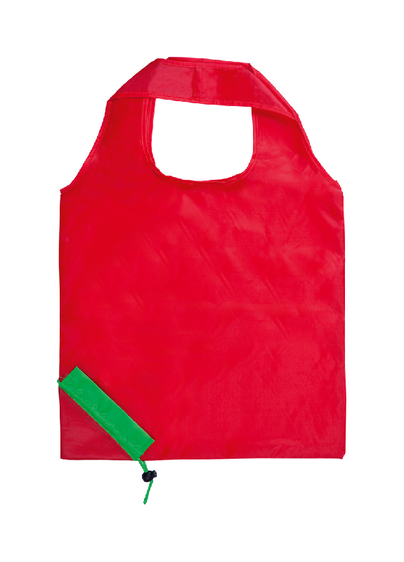 Sac shopping pliable en forme de fruit - Polyester 190T - Couleur rouge - 22g_0
