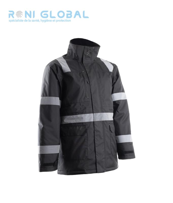 Parka de travail anti-froid et anti-pluie - Polyester enduit polyuréthane - 8 poches - Haute visibilité - Type B3 - Sécurité Coverguard_0