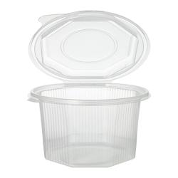 Starpak Boîtes avec couvercle, PP octogonales 1 l 8,3 cm x 13 cm x 13 cm (300 unités) PAPSTAR - transparent plastique polypropylène 87609_0