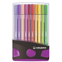 STYLO FEUTRE PEN 68, COLORPARADE DE 20, GRIS/ROSE