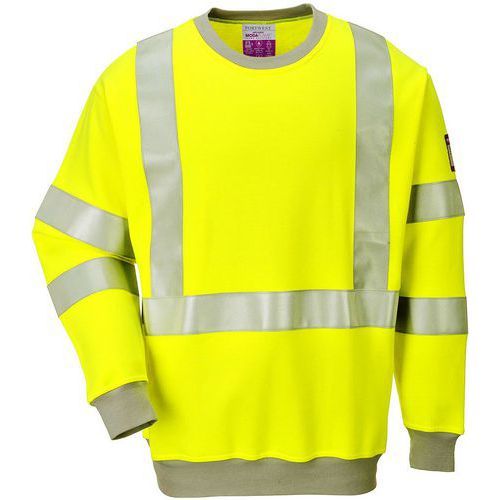 SWEATSHIRT RÉSISTANT FLAMME HAUTE VISIBLITÉ FR72 JAUNE XXL - PORTWEST