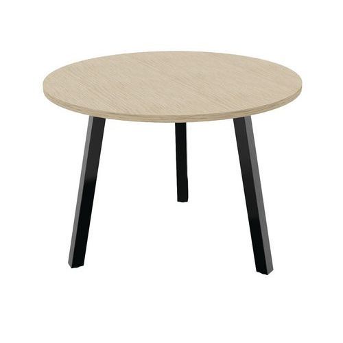TABLE PARTAGE Ø 100 CM CHÊNE / NOIR - BURONOMIC