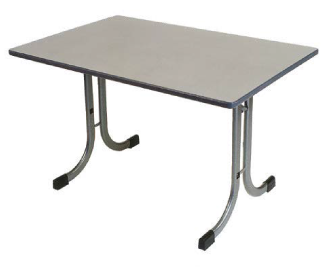 Table pliante polyvalente - Structure acier - Plateau mélaminé ou stratifié - Dimensions multiples - Ref 80694_0