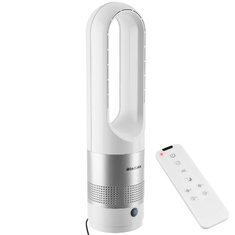 Tectake Ventilateur colonne POLAR avec oscillation à 80° - blanc - 406081 - blanc plastique 406081_0