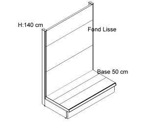 Tête de gondole h.140xl.100xp.50 cm_0