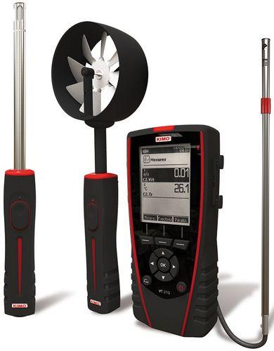 THERMO-ANÉMOMÈTRE MULTI-SONDES - POUR SONDES DE VITESSE D'AIR FIL CHAUD OU HÉLICE, TA