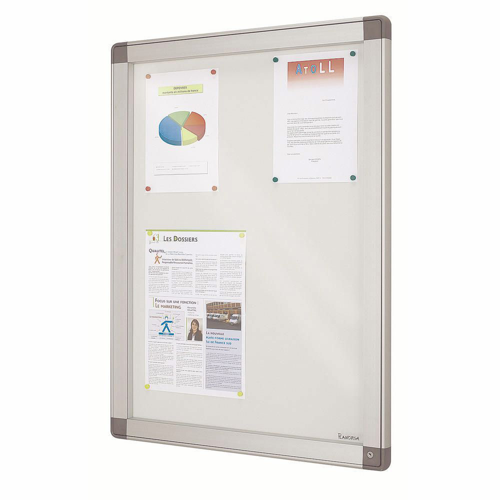 VITRINE D'INTERIEUR NF HAUTE SECURITE 4 FEUILLES A4 - FOND METAL